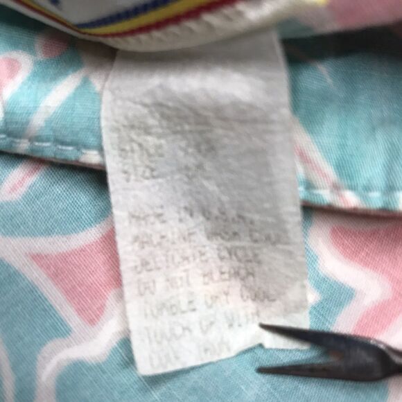 Vintage 90s KALAHEO Hawaiian Shirt Men S Pink Reverse Floral Palms Beach USA - Picture 14 of 16